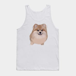 Cute Pomeranian Drawing Tank Top